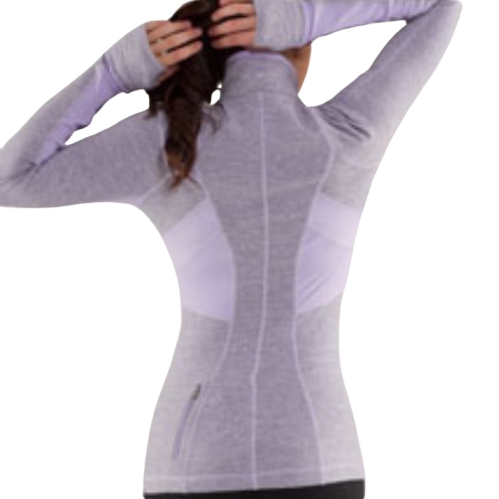 Lululemon Reflective Run Full Tilt Pullover Half Zip - Size 8 - Purple, Gray